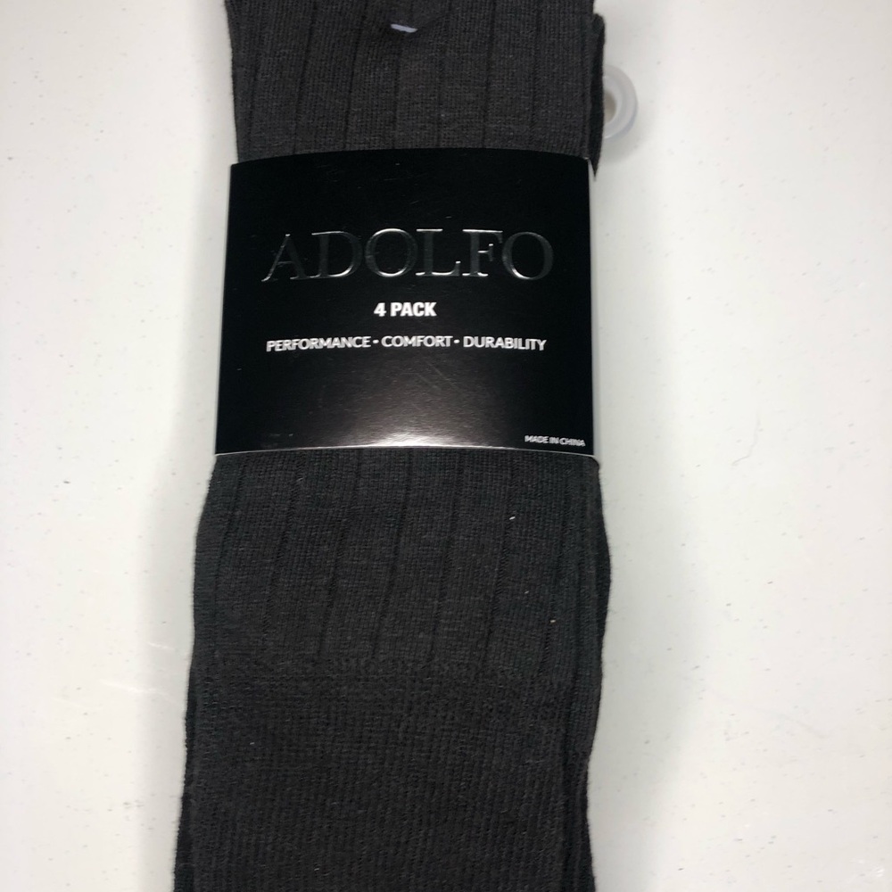 ADOLFO NWT Men’s Black Dress Socks Assorted Patterns 4 Pack provide performance